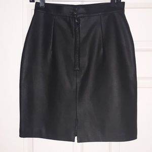 Faux Leather Skirt